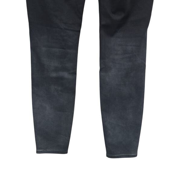 Ted Baker Womens Black Skinny Jeans Size 28 Wax Coated Ombre Dip Dye Biker Edgy - Picture 10 of 10